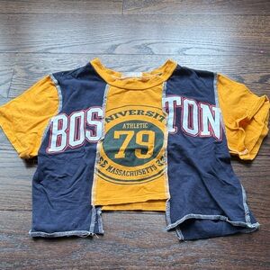 January 7 Kids University Athletic Tee - Navy and Yellow